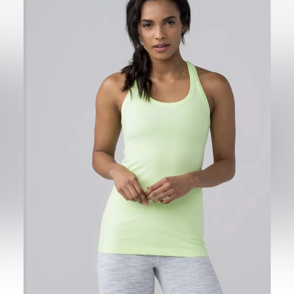 NWT Lululemon Cool Racerback II Tank LOVELY SPRING COLOR Sz 6 BRAND NEW! SO …